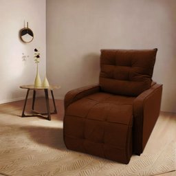 Poltrona Retratil Reclinavel Rodape Regulavel Amamentação Azera Terracota - 4