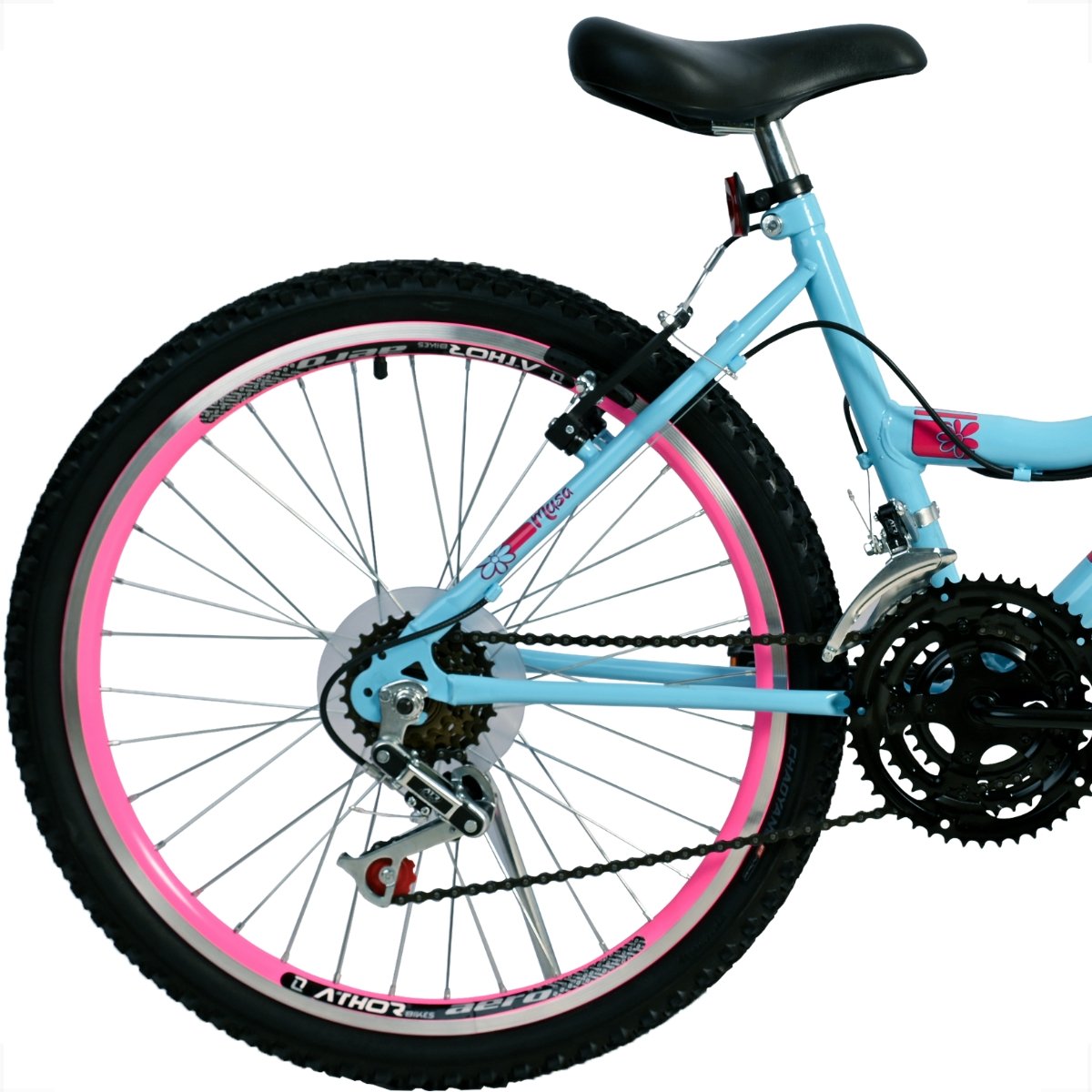 Bicicleta Feminina Athor Musa Aro 24 18 Marchas com Cestão:azul/unico/unissex - 5