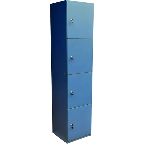 Armário 4 Portas Guarda Volume Locker com Chave em Mdf