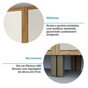 Ver mais imagens de Armário de Cozinha Modulada com Balcão para Pia 9 Portas 5 Gavetas Pérola 100% Mdf Vidro Reflecta Am