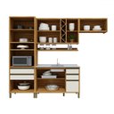 Ver imagem 3 de Armário de Cozinha Modulada com Balcão para Pia 9 Portas 5 Gavetas Pérola 100% Mdf Vidro Reflecta Am