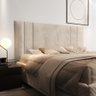 Cabeceira Para Cama Casal Luana 1,40 Estofada Suede - Areia - RPM Móveis - 1