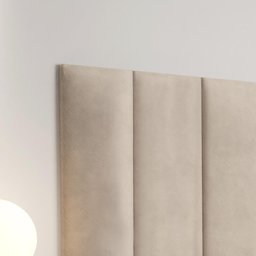 Cabeceira Para Cama Casal Luana 1,40 Estofada Suede - Areia - RPM Móveis - 2