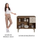 Ver imagem 5 de Balcão Gabinete 3 Portas 1 Gaveta Rustic/crema Gourmet Madesa