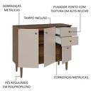 Ver imagem 4 de Balcão Gabinete 3 Portas 1 Gaveta Rustic/crema Gourmet Madesa