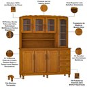 Ver imagem 6 de Armário Kit de Cozinha Rústico 7 Portas 4 Gavetas Leman M06 Imbuia Brilho - Lyam Decor