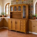 Ver imagem 5 de Armário Kit de Cozinha Rústico 7 Portas 4 Gavetas Leman M06 Imbuia Brilho - Lyam Decor