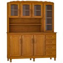 Ver imagem 3 de Armário Kit de Cozinha Rústico 7 Portas 4 Gavetas Leman M06 Imbuia Brilho - Lyam Decor