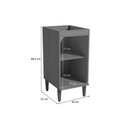 Ver imagem 2 de Gabinete Cozinha Modulado Linna T720 C/ 1 Porta S/ Tampo 40cm Canela/off White Kappesberg