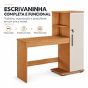 Ver imagem 6 de Escrivaninha com Porta com Chave 2 Prateleiras e Espaço para Cpu Savana Espresso Móveis