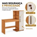 Ver imagem 7 de Escrivaninha com Porta com Chave 2 Prateleiras e Espaço para Cpu Savana Espresso Móveis