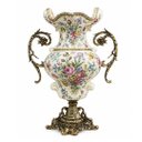 Ver imagem 1 de Ânfora Decorativo Vaso em Porcelana Florido a: 37cm L: 25cm P: 11cm