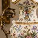 Ver imagem 6 de Ânfora Decorativo Vaso em Porcelana Florido a: 37cm L: 25cm P: 11cm