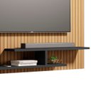Ver imagem 5 de Painel Osiris Compacto com 3 Prateleiras Moderno Tvs até 32":ripado/preto