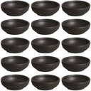 Ver imagem 1 de Kit 15 Ramequins 70ml Cerâmica Orgânico Preto Porta Shoyu Bu