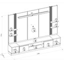 Ver imagem 3 de Estante para TV Modular até 75 Polegadas com LED e Frisos MDF 220CMX290CM Magnum Marrom