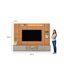 Ver imagem 5 de Estante para TV Modular até 75 Polegadas com LED e Frisos MDF 220CMX290CM Magnum Marrom