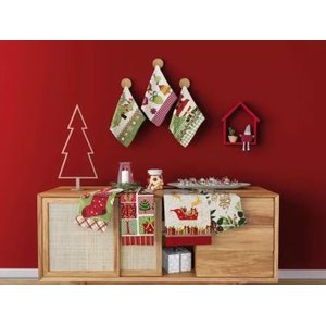 Kit 7 Panos de Copa Estampado Natal 40x60cm Lepper