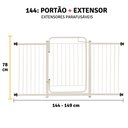 Ver imagem 3 de Grade Cachorro para Seguraça e Proteção de Criança 144 a 149:branco