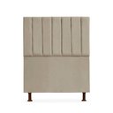 Ver imagem 2 de Kit Cabeceira + Calçadeira Baú Cancun Solteiro 120cm Suede - Ecotec Decor:Bege