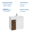 Ver imagem 4 de Kit Gabinete de Banheiro com Cuba Espelho Pia Branco Balcão