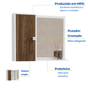 Ver imagem 3 de Kit Gabinete de Banheiro com Cuba Espelho Pia Branco Balcão