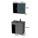 Ver imagem 7 de Kit Gabinete de Banheiro com Cuba Espelho Pia Branco Balcão