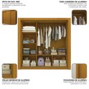 Ver imagem 6 de Guarda-Roupa Casal 3 Portas 100% MDF Roma