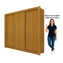 Ver imagem 5 de Guarda-Roupa Casal 3 Portas 100% MDF Roma