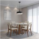 Ver imagem 5 de Conjunto de Jantar Mesa c/Vidro Bennett 4 Cadeiras New Ella - Linho Off White - Linked 02