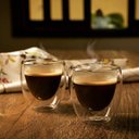 Ver imagem 2 de Conjunto de 2 Copos para Café Dupla Parede de Vidro Borossilicato 70ml | Casa Del Grande