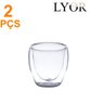 Kit 2 Copos para Café Parede Dupla de Vidro Borossilicato 70ml - 1398 - 1