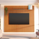 Ver imagem 1 de Painel Ripado para TV até 85 Polegadas 100% MDF 230,5cmx250cm Aloe CabeCasa MadeiraOriginals