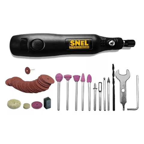 Micro Retifica Elétrica Profissional 130w 40 Peças Mini Retifica Dupla Isolação Snel
