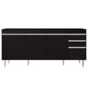 Ver imagem 6 de Balcão Gabinete para Pia 180cm sem Tampo Dallas Preto - Lumil