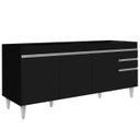 Ver imagem 3 de Balcão Gabinete para Pia 180cm sem Tampo Dallas Preto - Lumil