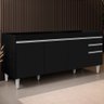 Balcão Gabinete Para Pia 180cm Sem Tampo Dallas Preto - Lumil - 2