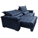 Ver imagem 7 de Sofá Retrátil e Reclinável 2,55m Molas Ensacadas Cama inBox Big Space com Bordado 3D Velusoft