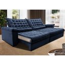 Ver imagem 1 de Sofá Retrátil e Reclinável 2,55m Molas Ensacadas Cama inBox Big Space com Bordado 3D Velusoft
