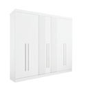 Ver imagem 1 de Guarda Roupa Casal da Vinci 6 Portas Ripado 100% Mdf Branco