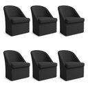 Ver imagem 1 de Kit 6 Poltronas Decorativas Malli Boucle - Pallazio Cor:Preto