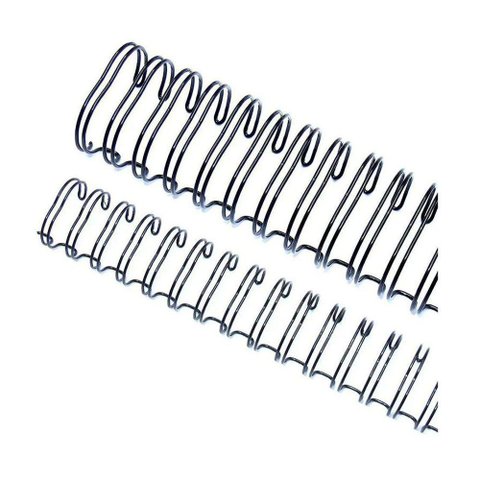 Wire-o Garra Duplo Anel 7/16" 90 Fls A4 3x1 Preto 100 Und