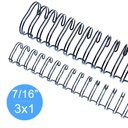 Ver imagem 2 de Wire-o Garra Duplo Anel 7/16" 90 Fls A4 3x1 Preto 100 Und