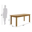 Ver imagem 2 de Mesa de Jantar Safira 200x88 com 8 Cadeiras Diamante Estofado Marrom:nogueira