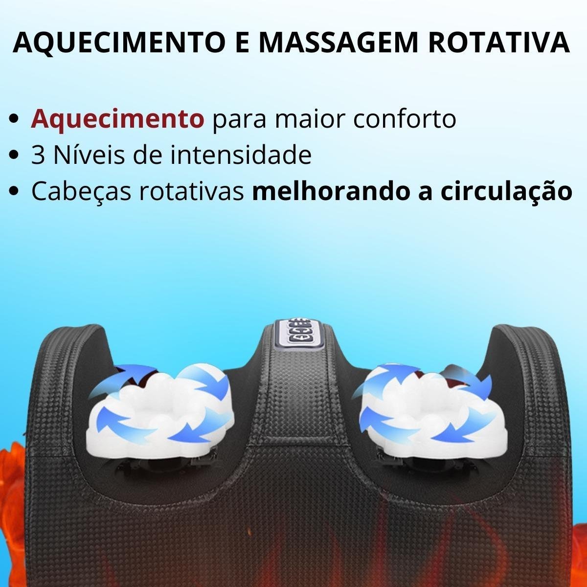 Massageador de Pés Shiafoot Bivolt Supermedy Preto 110v/220v - 5