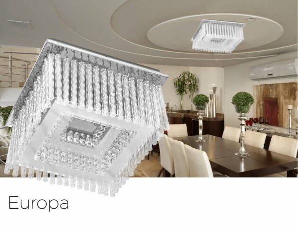 Plafon Europa 370 LED 22W 3000/4000/6000K:Transparente/M