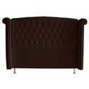 Ver imagem 2 de Cabeceira de Cama Box Toquio Casal Queen 160 Cm Suede Marrom do Lar Móveis e Decoração