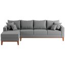 Ver imagem 4 de Sofá Beny com Chaise Esquerda, 1,40x2,60m, 4 Lugares, Linho, Base em Madeira.