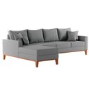 Ver imagem 3 de Sofá Beny com Chaise Esquerda, 1,40x2,60m, 4 Lugares, Linho, Base em Madeira.