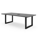Ver imagem 3 de Mesa Reunião Industrial 1,80m x 90cm 100% MDF com Caixa de Tomadas Pés Metal F5 Office Cor:Cinza